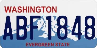 WA license plate ABF1848