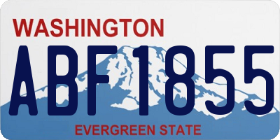 WA license plate ABF1855
