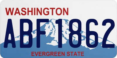 WA license plate ABF1862