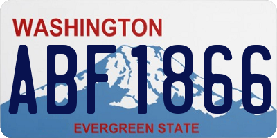 WA license plate ABF1866