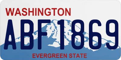 WA license plate ABF1869