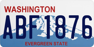 WA license plate ABF1876