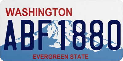 WA license plate ABF1880