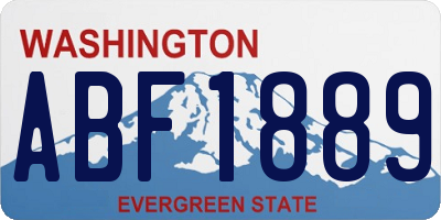 WA license plate ABF1889