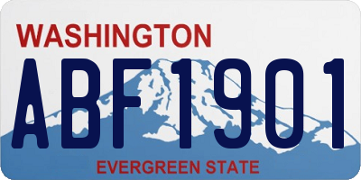WA license plate ABF1901