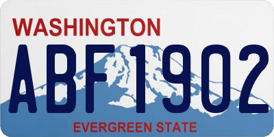 WA license plate ABF1902