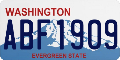 WA license plate ABF1909