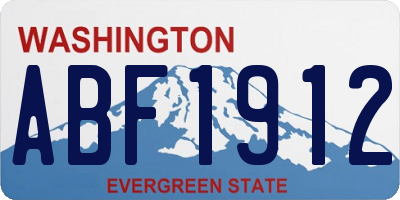 WA license plate ABF1912
