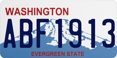 WA license plate ABF1913