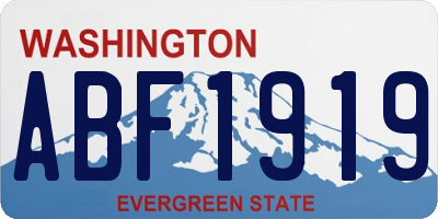 WA license plate ABF1919