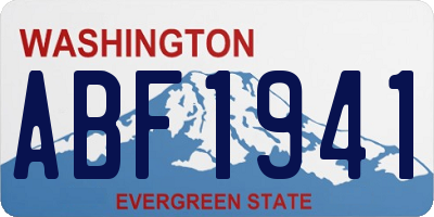 WA license plate ABF1941