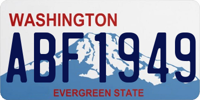 WA license plate ABF1949