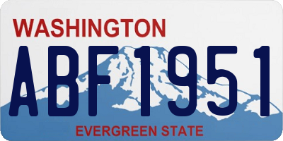 WA license plate ABF1951
