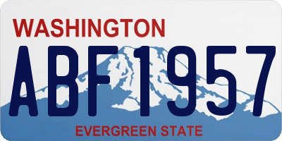 WA license plate ABF1957