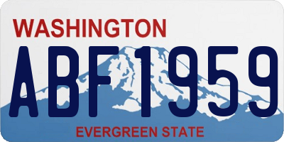 WA license plate ABF1959