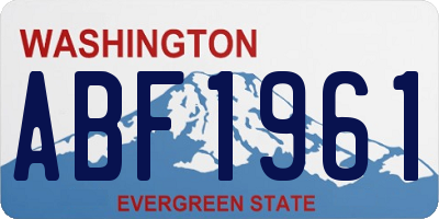 WA license plate ABF1961