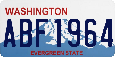 WA license plate ABF1964
