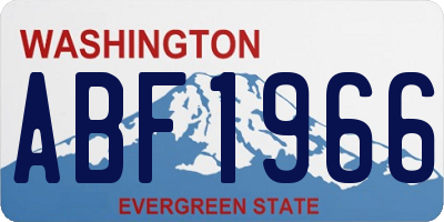 WA license plate ABF1966