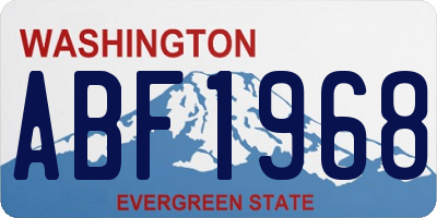 WA license plate ABF1968
