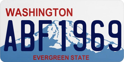 WA license plate ABF1969