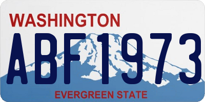 WA license plate ABF1973
