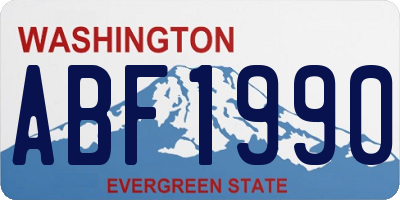 WA license plate ABF1990