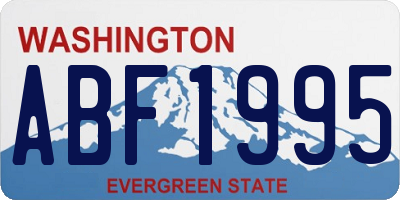 WA license plate ABF1995