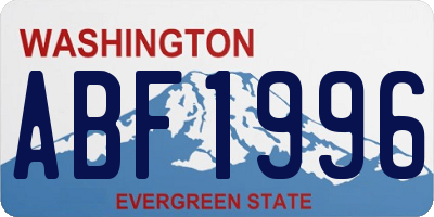 WA license plate ABF1996