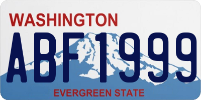 WA license plate ABF1999