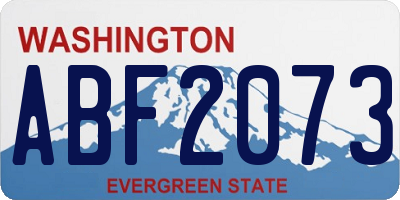 WA license plate ABF2073