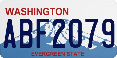 WA license plate ABF2079