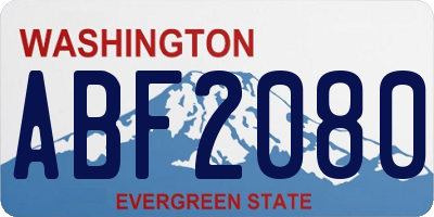 WA license plate ABF2080