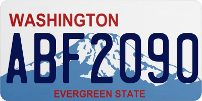 WA license plate ABF2090