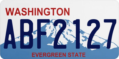 WA license plate ABF2127