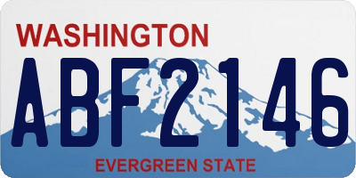 WA license plate ABF2146