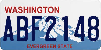 WA license plate ABF2148