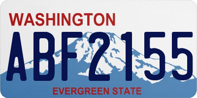 WA license plate ABF2155