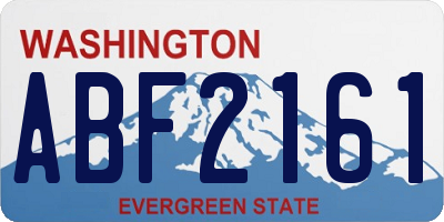 WA license plate ABF2161
