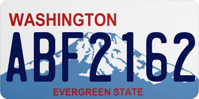 WA license plate ABF2162
