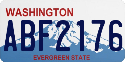 WA license plate ABF2176