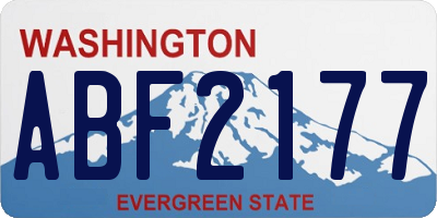 WA license plate ABF2177