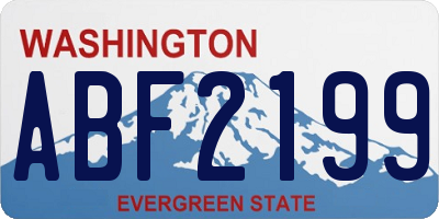 WA license plate ABF2199