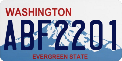 WA license plate ABF2201