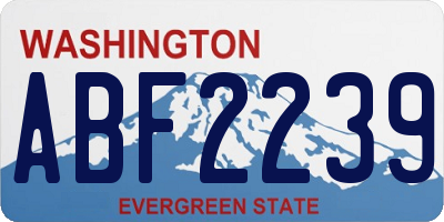 WA license plate ABF2239