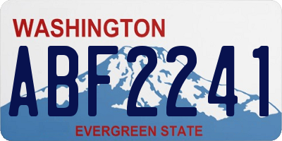 WA license plate ABF2241