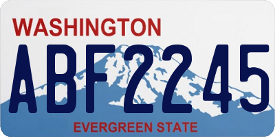 WA license plate ABF2245