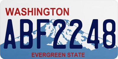WA license plate ABF2248