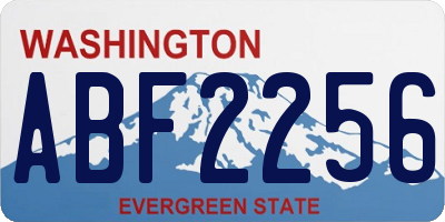 WA license plate ABF2256