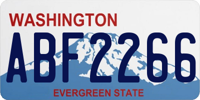 WA license plate ABF2266