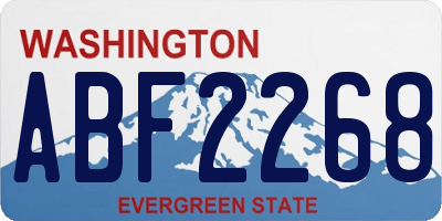 WA license plate ABF2268